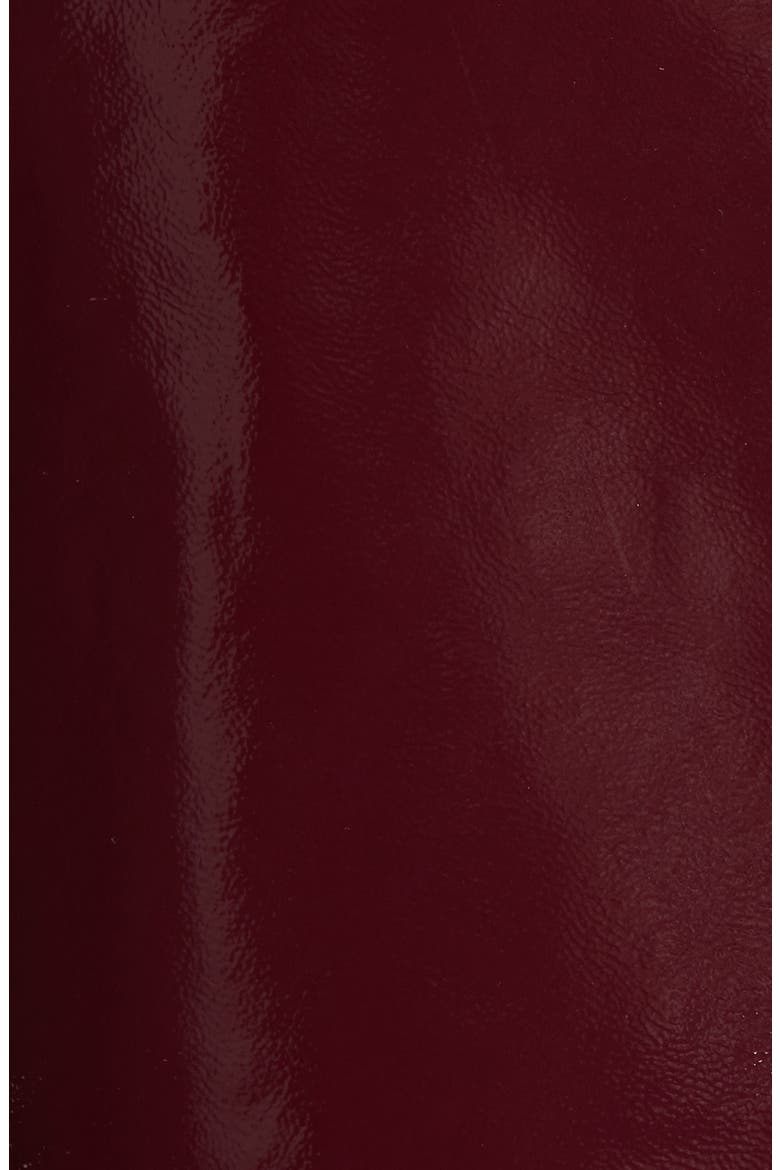 Patent Leather Midi Skirt, Alternate, color, BURGUNDY LONDON