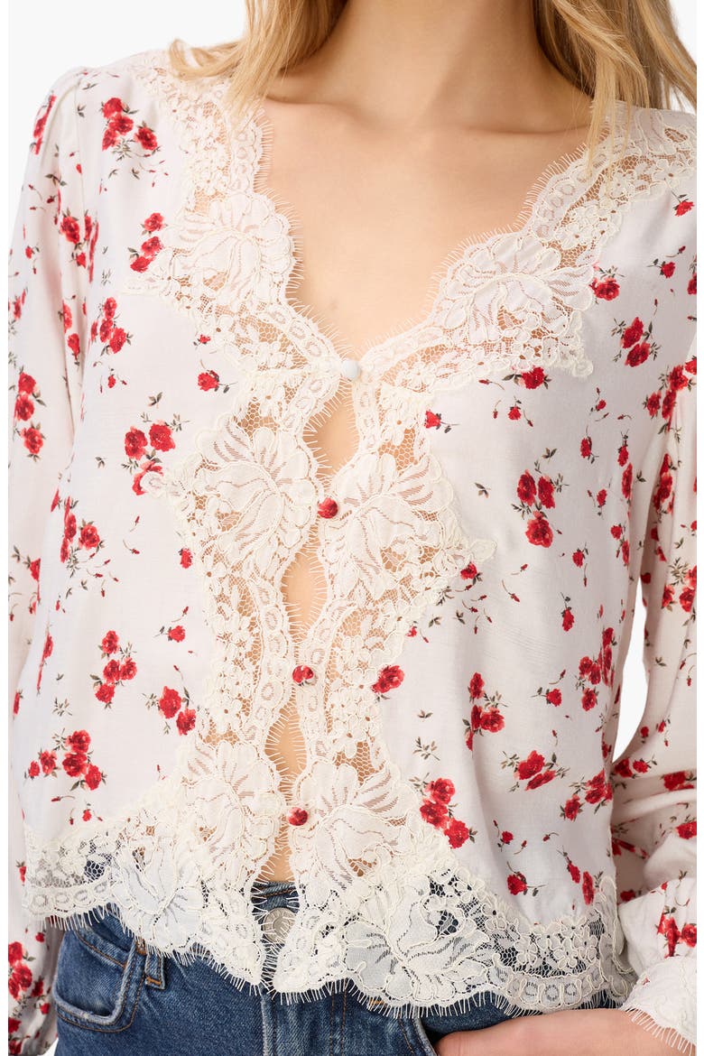 Yuri Lace Shirt, Alternate, color, CANDIED ROSE