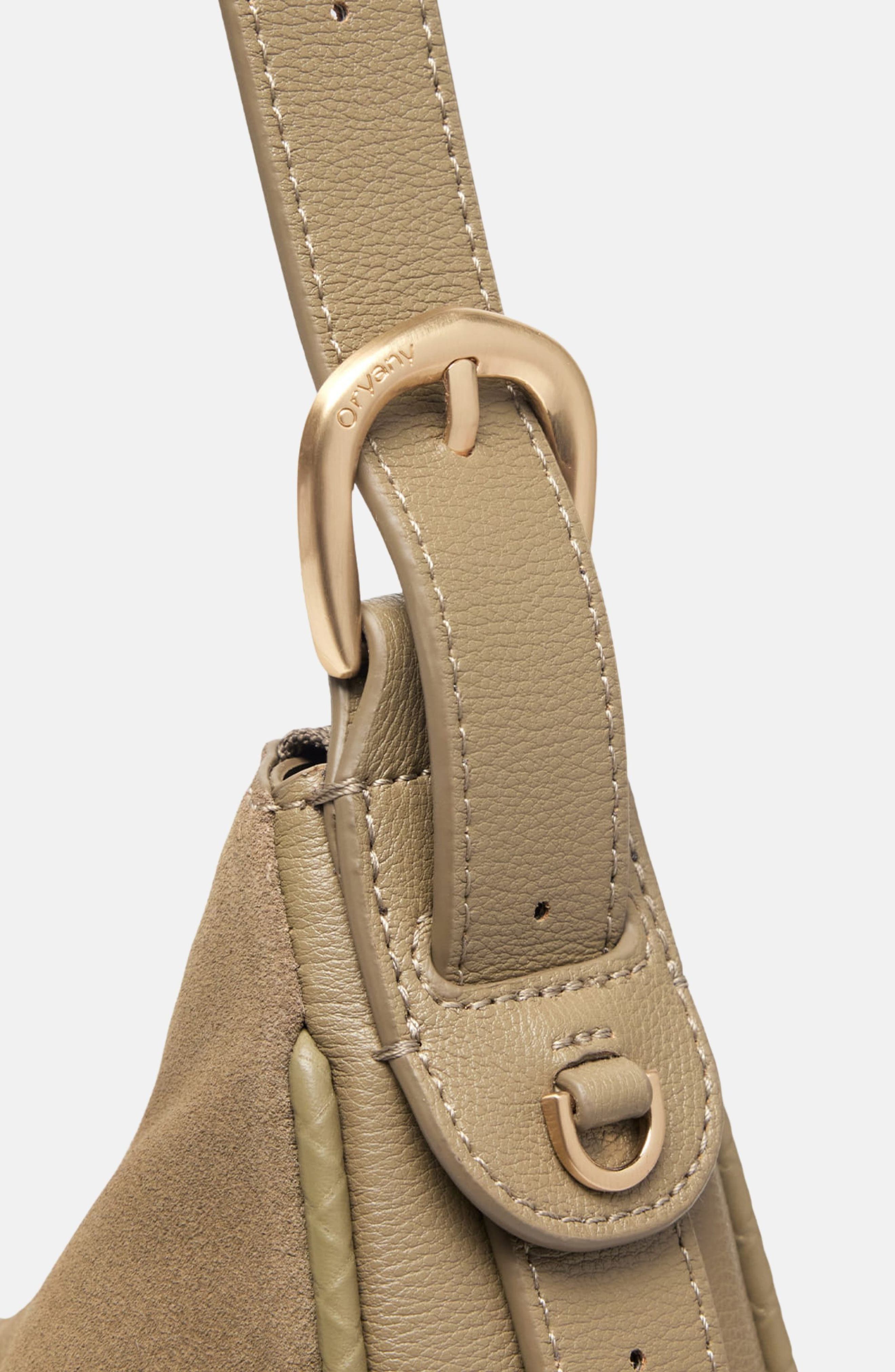 Lauren Leather Shoulder Bag, Alternate, color, LIGHT KHAKI