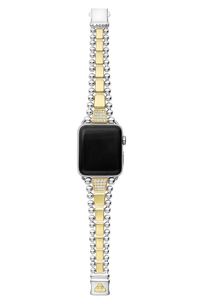 Smart Caviar Diamond Apple Watch® Watchband, Alternate, color, TWO-TONE