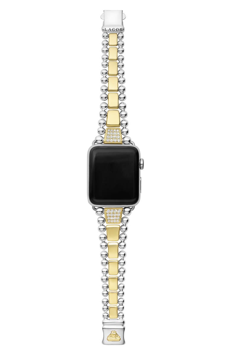 LAGOS Smart Caviar Diamond Apple Watch<sup>®</sup> Watchband, Alternate, color, Two-Tone