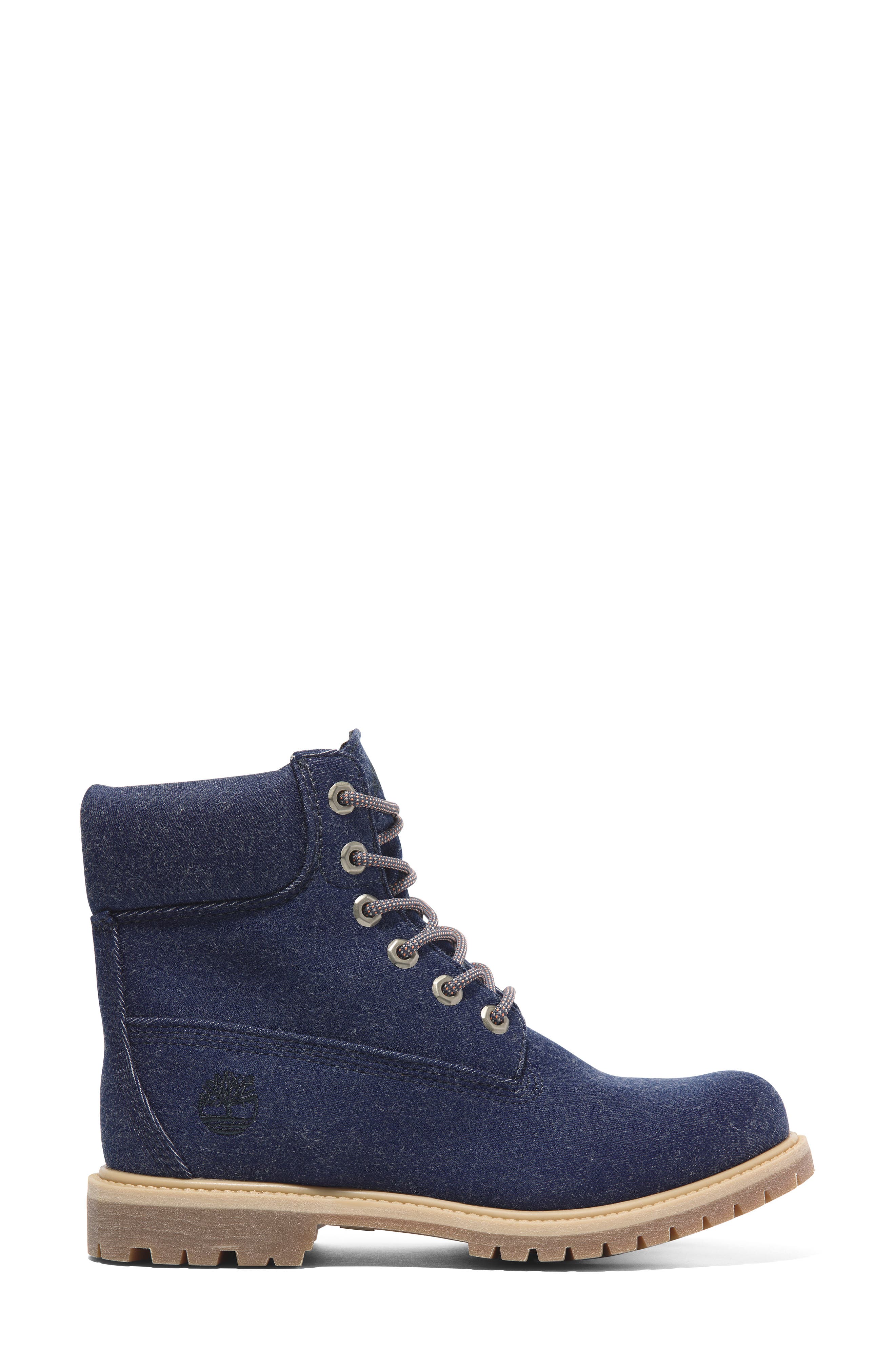 Timberland Premium Water Resistant Boot, Alternate, color, Dark Blue Canvas
