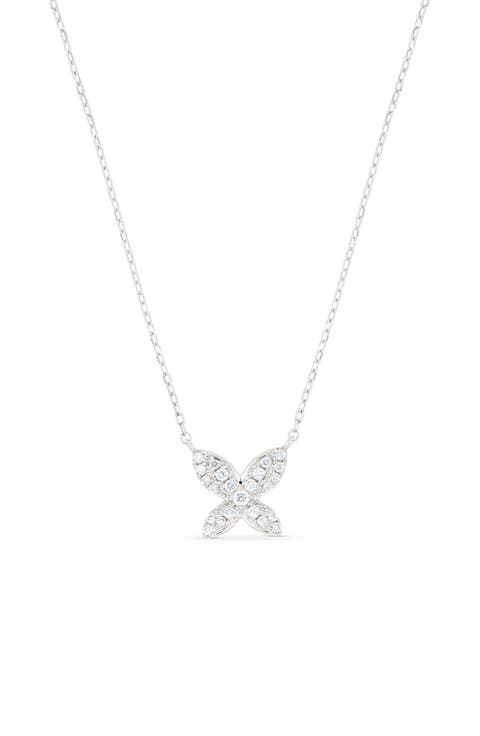 Icon 18k Gold Diamond Butterfly Pendant Necklace