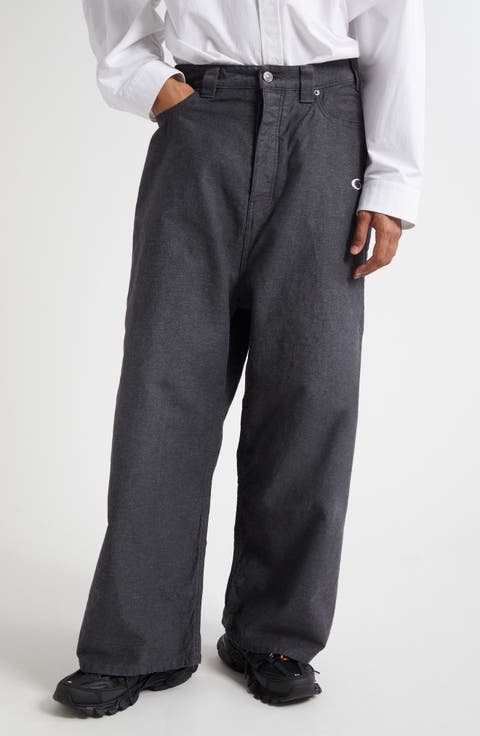 デニム・ジーパン BALENCIAGA 'Taglio Dritto' jeans Black Balenciaga Denim Size Sticker Baggy Pants | Saks Fifth Avenue
