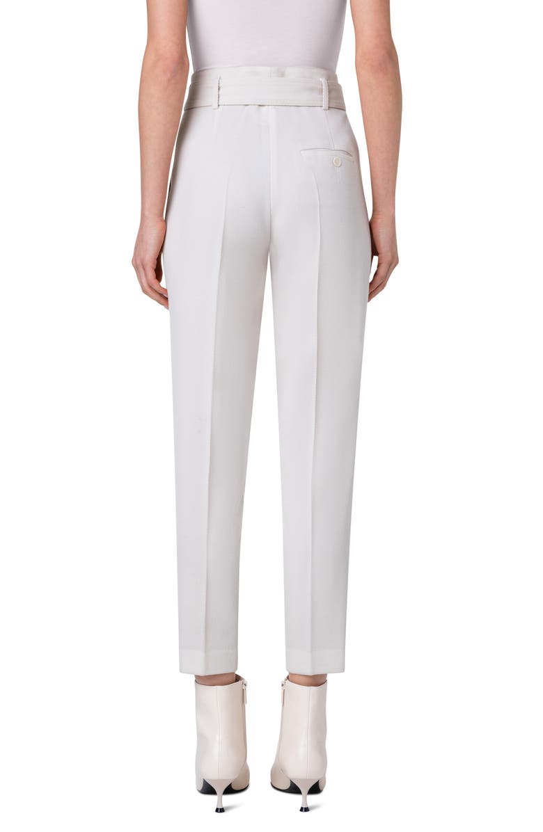 Akris punto Fred Virgin Wool Gabardine Tapered Ankle Pants, Alternate, color, 
