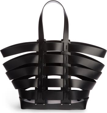 Rabanne paco rabanne Cage Leather & Canvas Tote | Nordstrom