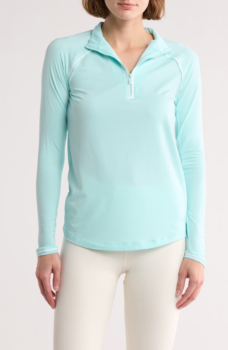 Original Penguin Sun Protection Quarter Zip Tennis Shirt, Main, color, 