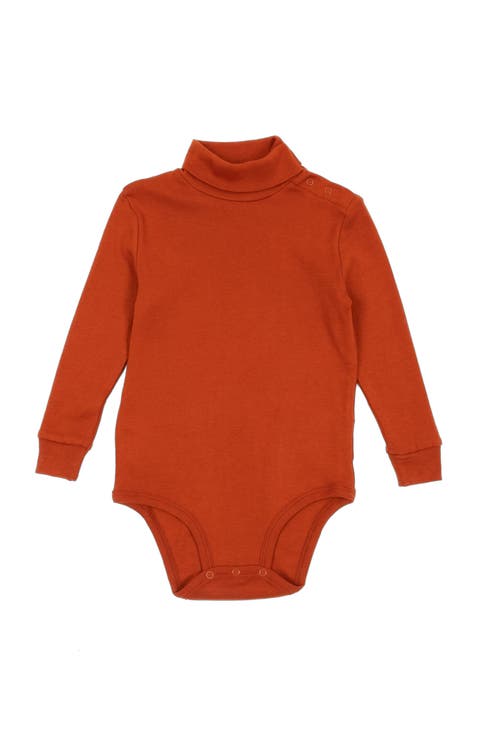 Baby Turtleneck Bodysuit, Cotton Long Sleeve
