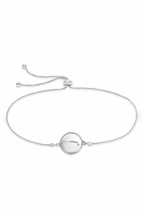 Sterling Forever Sterling Silver Constellation Disk Bolo Bracelet