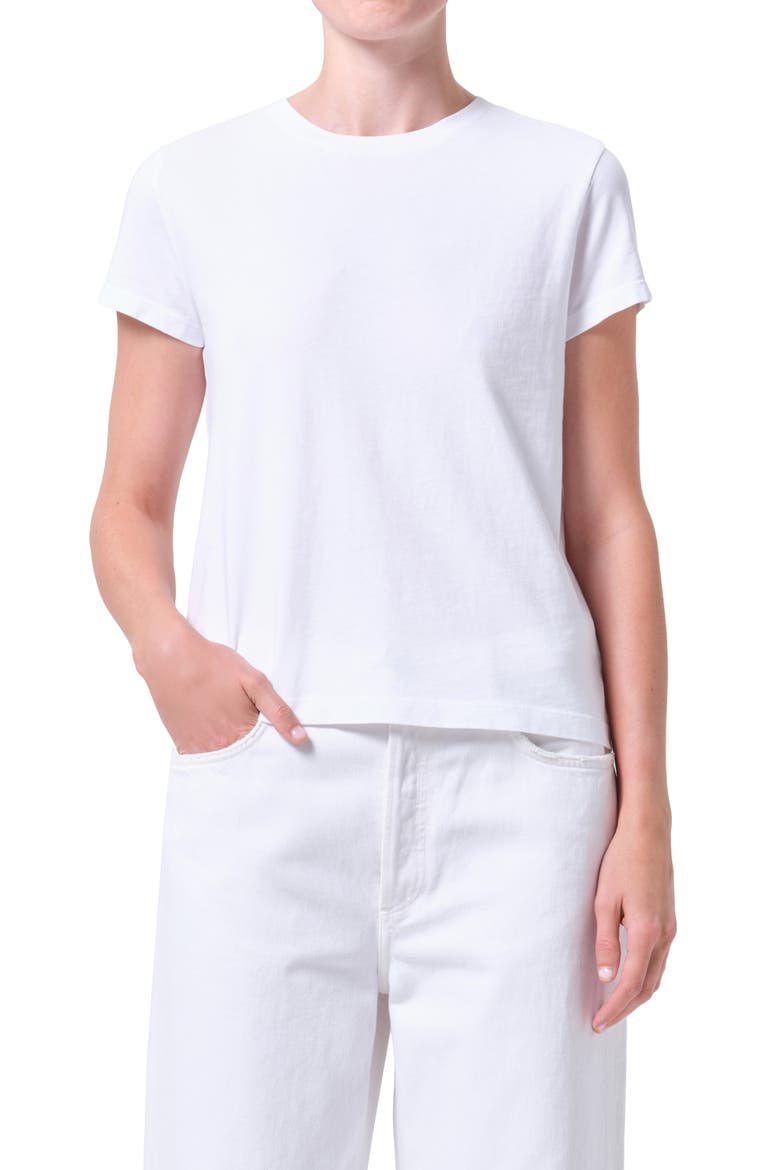 Long Line Adine Tee, Main, color, WHITE