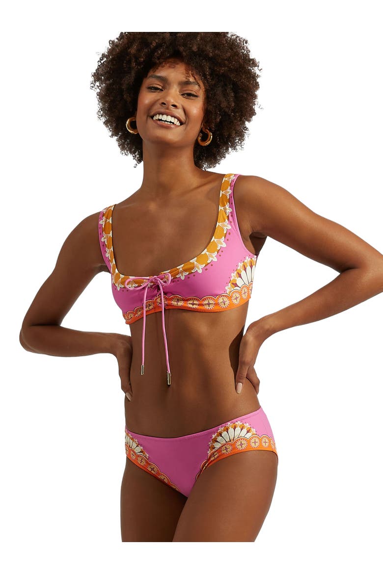 Sunset Bikini Top Placée, Main, color, Napoli Plates Placée Hot Pink