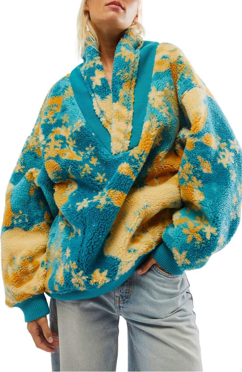 Free People Rosie Print Fleece Jacket, Main, color,