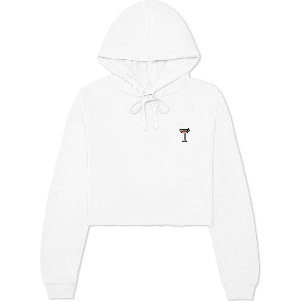 Dalix Espresso Martini Cropped Hoodie In White
