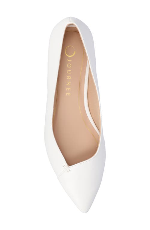 Shop Journee Collection Carmin Pointed Toe Flat In White