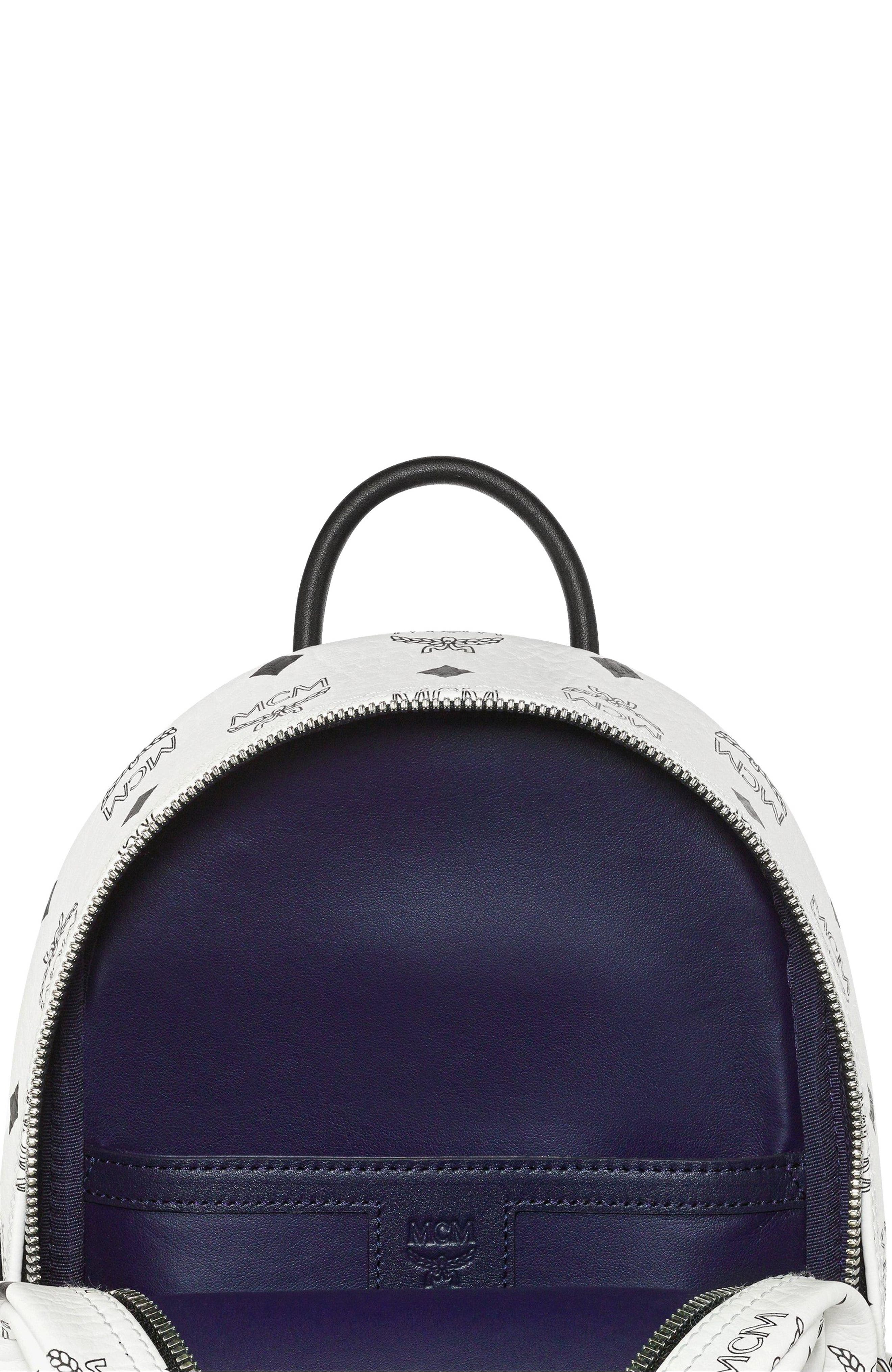 MCM Small MCM x SNIPES Stark Side Studs Backpack in Visetos, Alternate, color, 