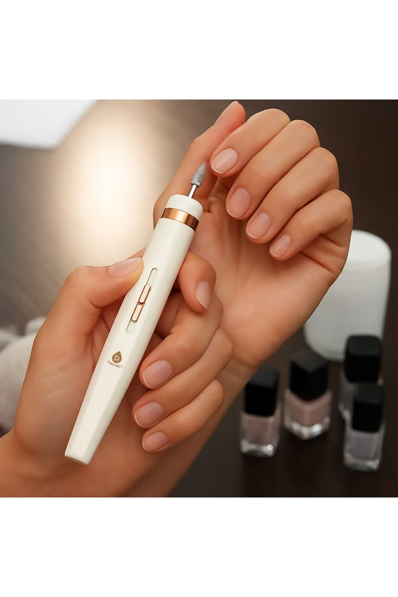 Professional Manicure & Pedicure Kit - High-Speed Nail Drill with LED Light & Precision Nail Care Heads, Alternate, color, White