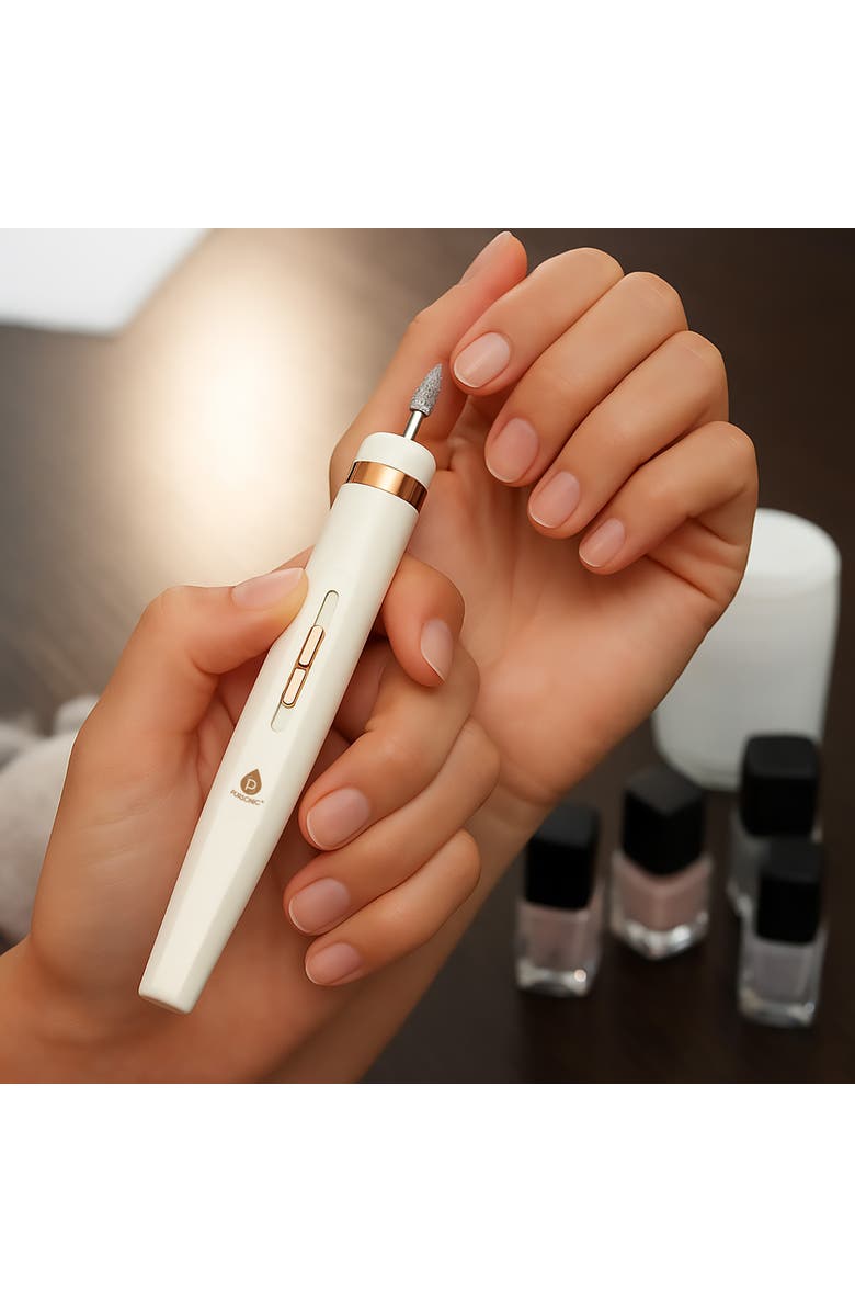 PURSONIC Professional Manicure & Pedicure Kit - High-Speed Nail Drill with LED Light & Precision Nail Care Heads, Alternate, color, White
