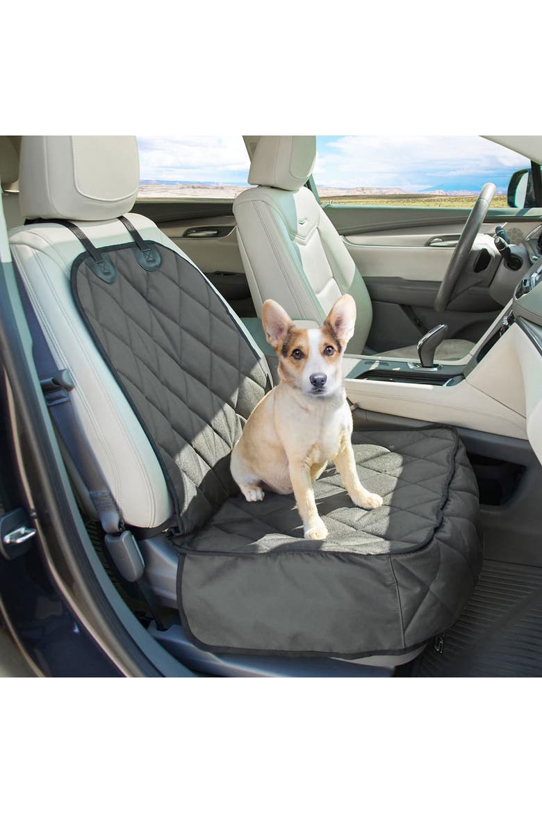 Quilted Pet Front Car Seat Cover Dog Travel Protection, Alternate, color, Multicolored