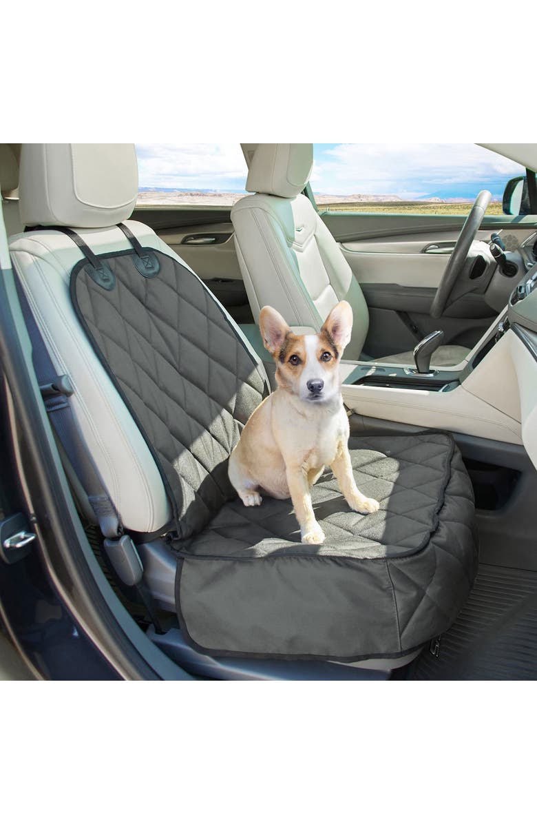 JESPET Quilted Pet Front Car Seat Cover Dog Travel Protection, Alternate, color, Multicolored