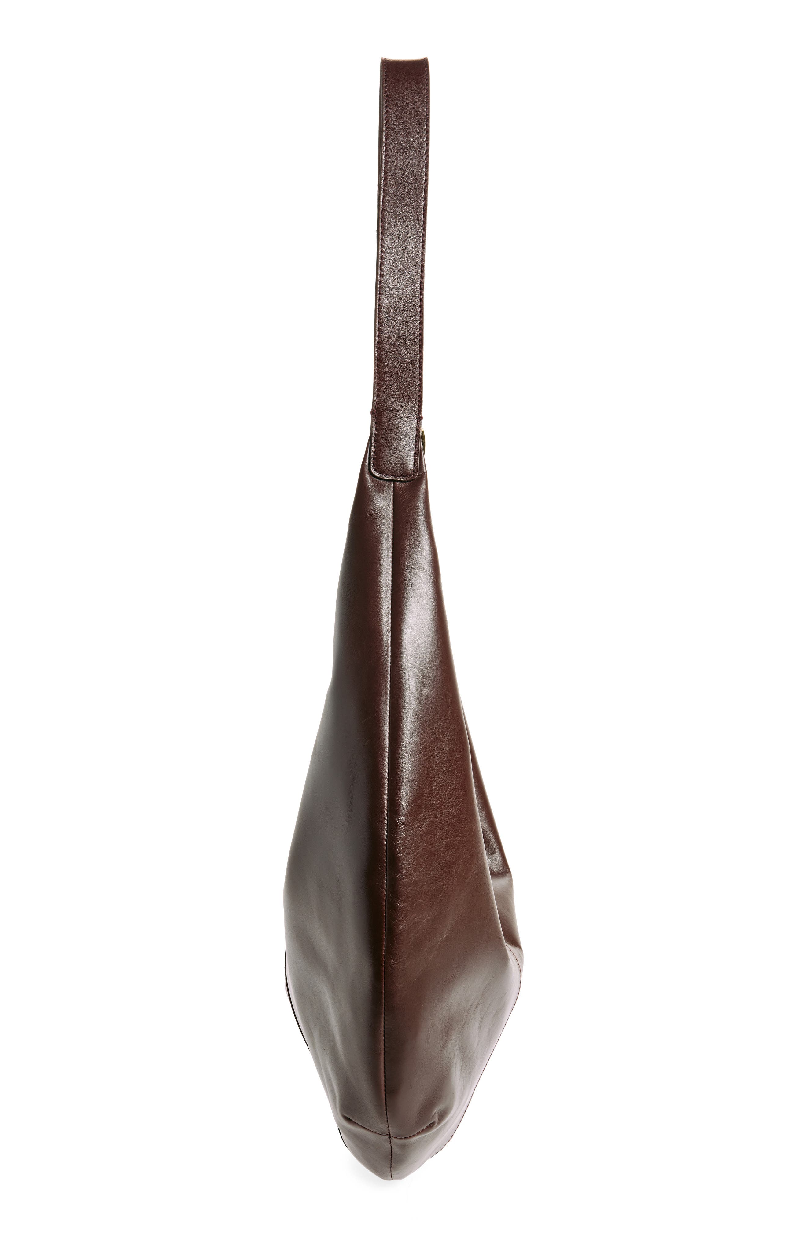 Madewell The Essential Curve Shoulder Bag, Alternate, color, Chocolate Raisin