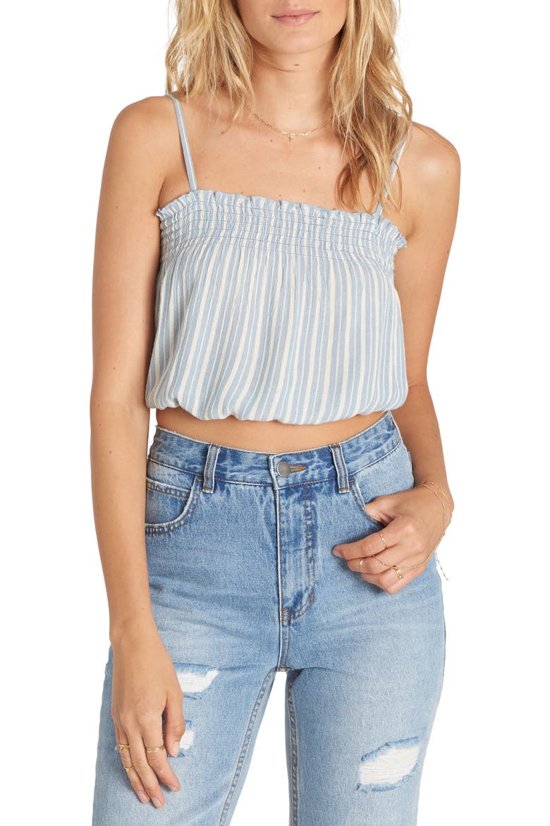 Sweet Tea Smocked Crop Camisole, Main, color, RIVER