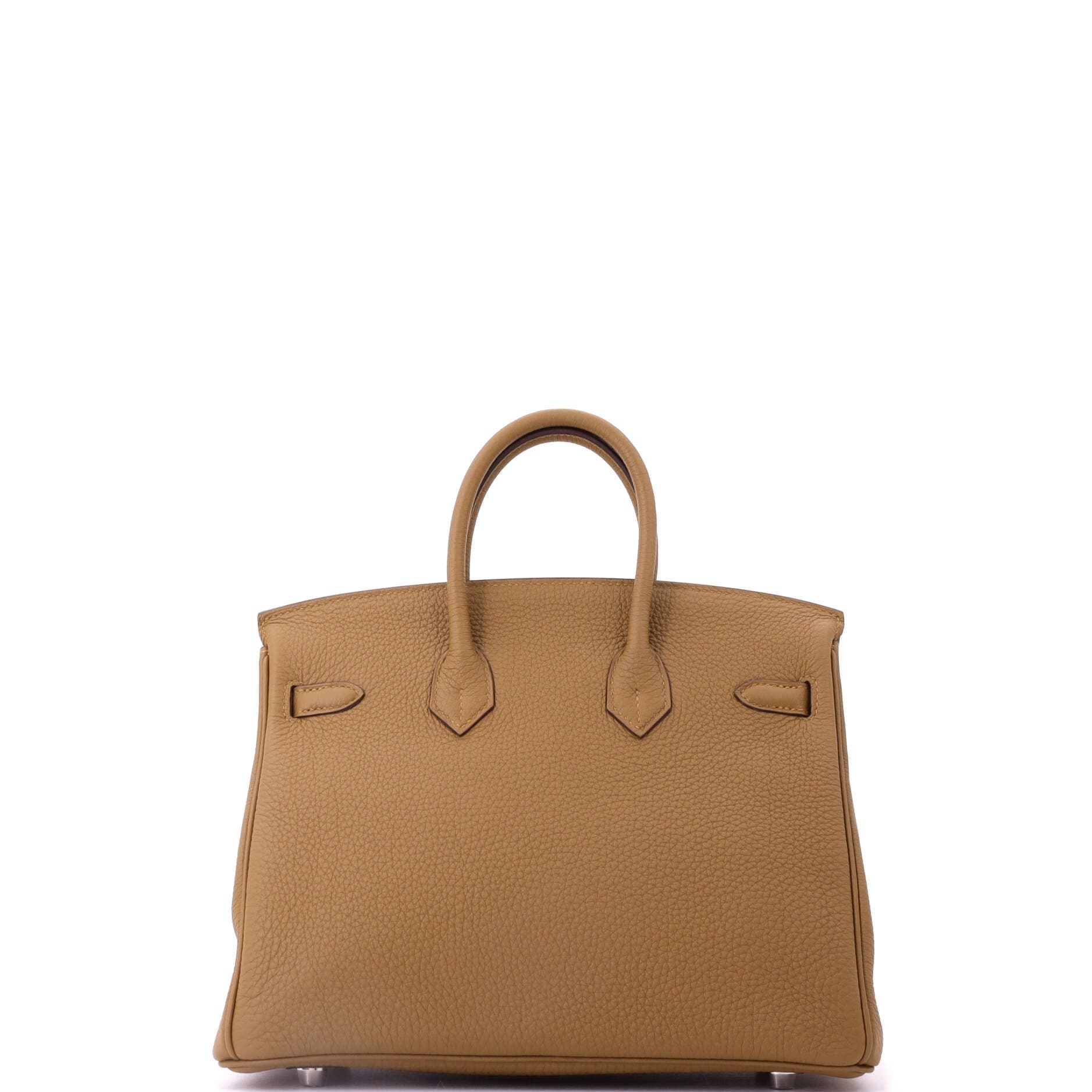 Pre-Owned Hermes Birkin Handbag Verso Togo with Palladium Hardware 25, Alternate, color, Verso - Broze Dore/Bleu Brume