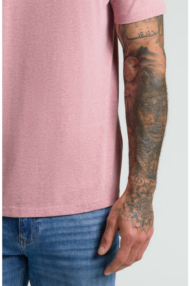 Short Sleeve V-Neck T-Shirt, Alternate, color, LIGHT HEATHER BOYSENBERRY
