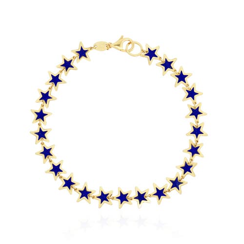 The Lovery Fine Jewelry Lapis Star Bracelet In Blue