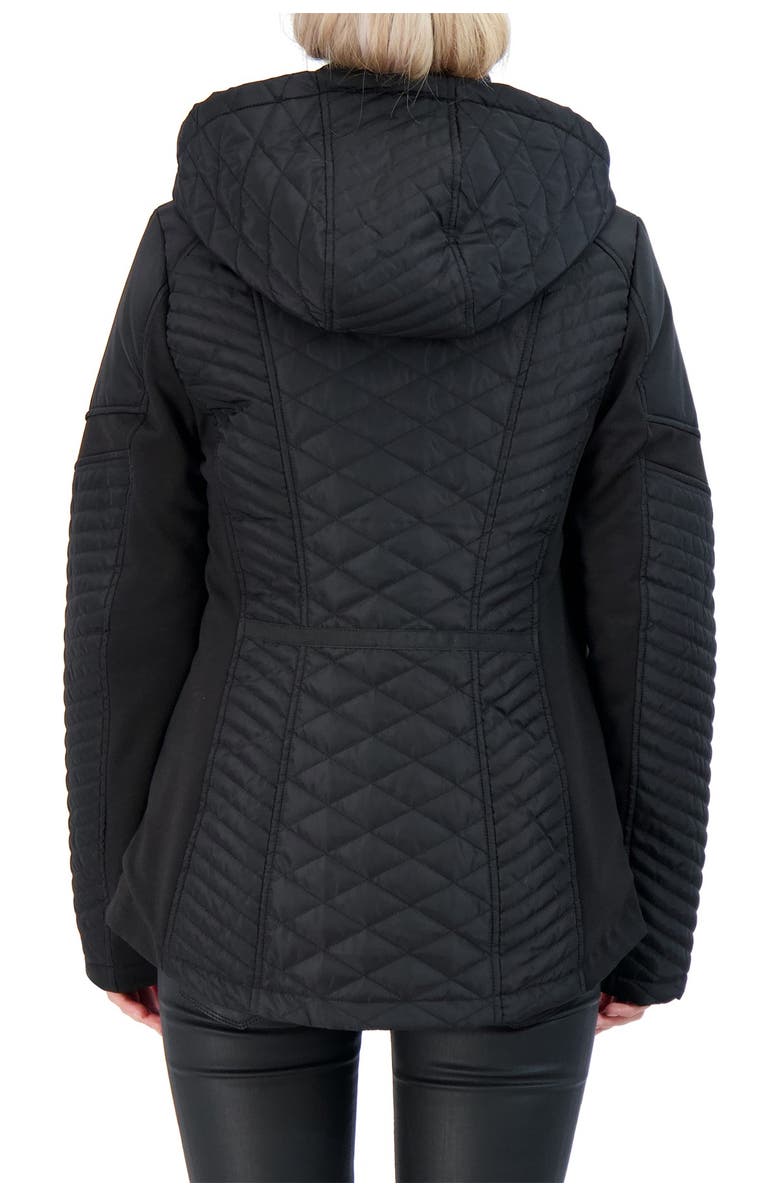 Sebby Collection Hooded Quilted Jacket, Alternate, color, 