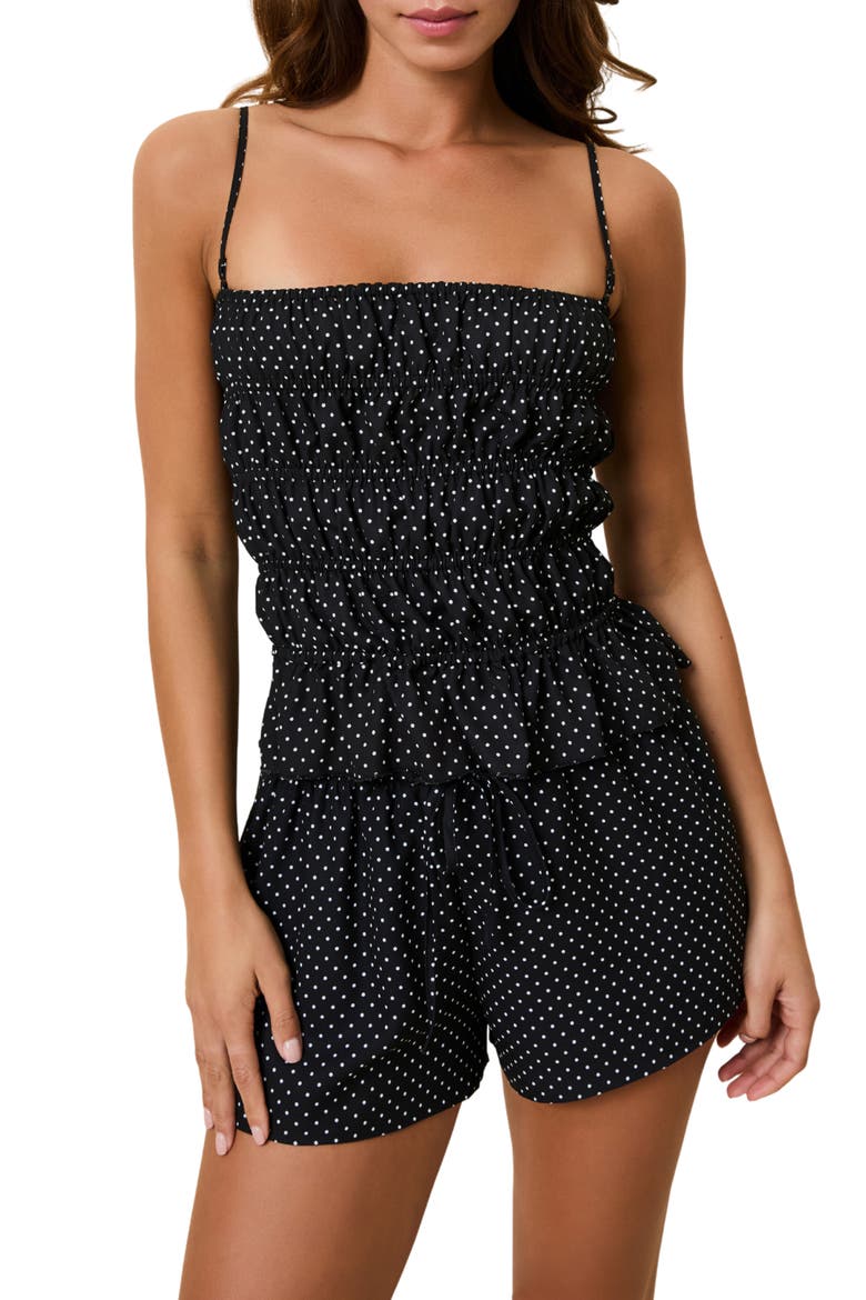 The Remi Tie Waist Shorts, Alternate, color, NOIR