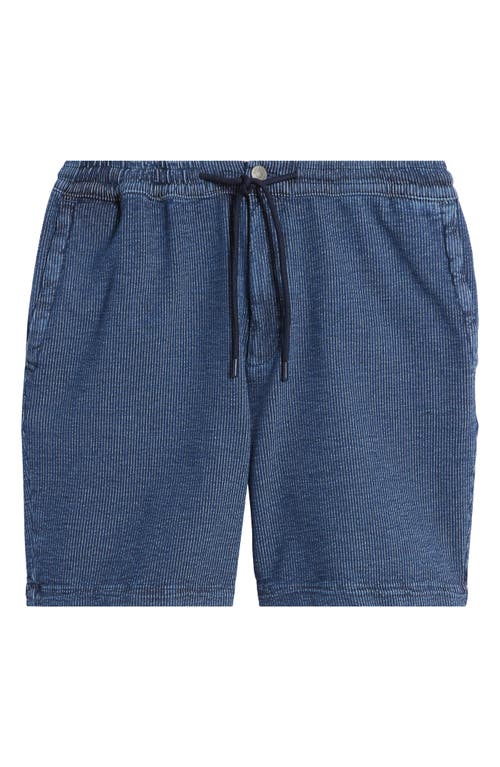 Mavi Jeans Clint Elastic Waist Stripe Stretch Cotton Shorts In Dark Stripe Athletic
