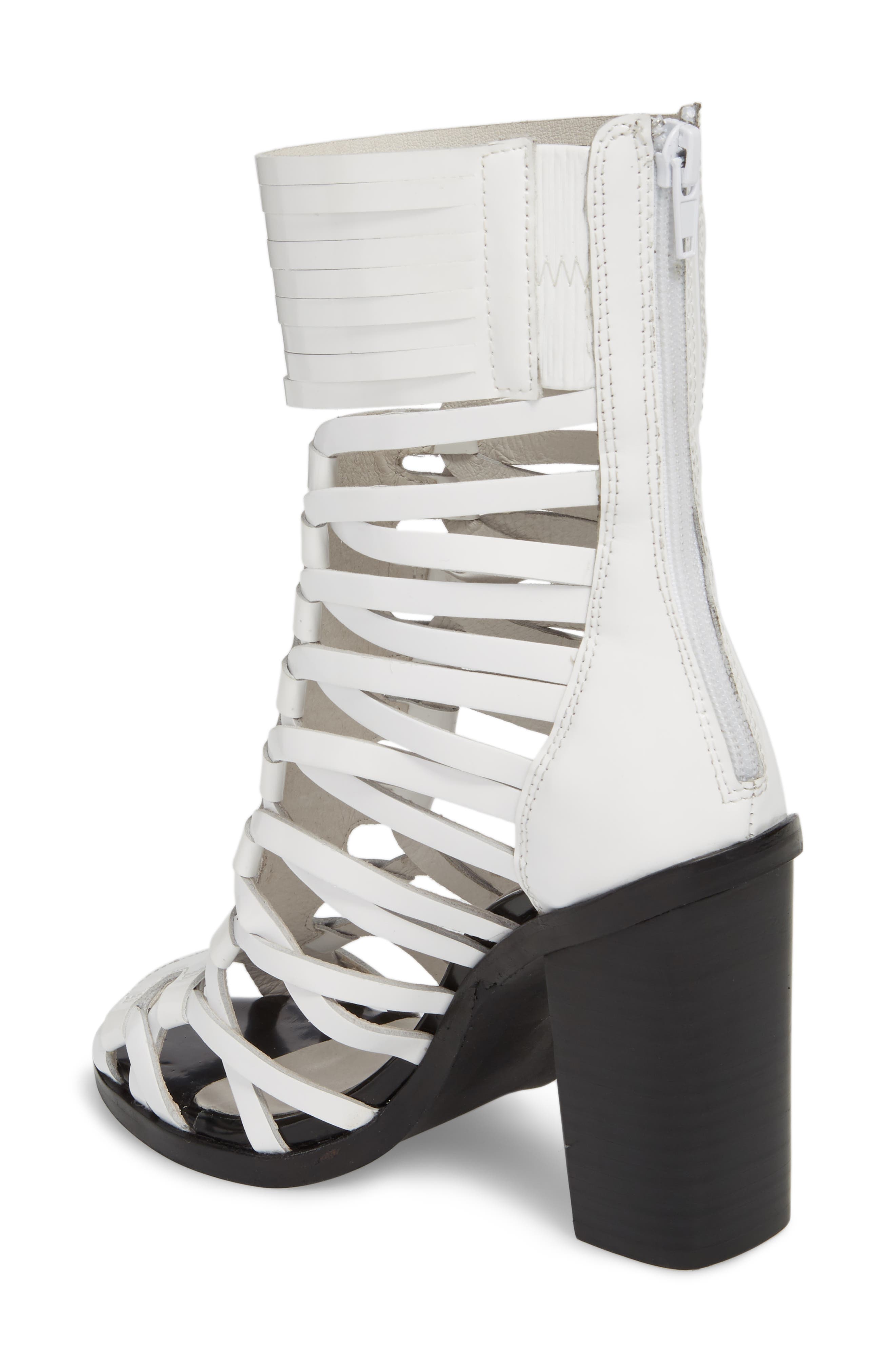 Deportivo Strappy Bootie, Alternate, color, WHITE LEATHER
