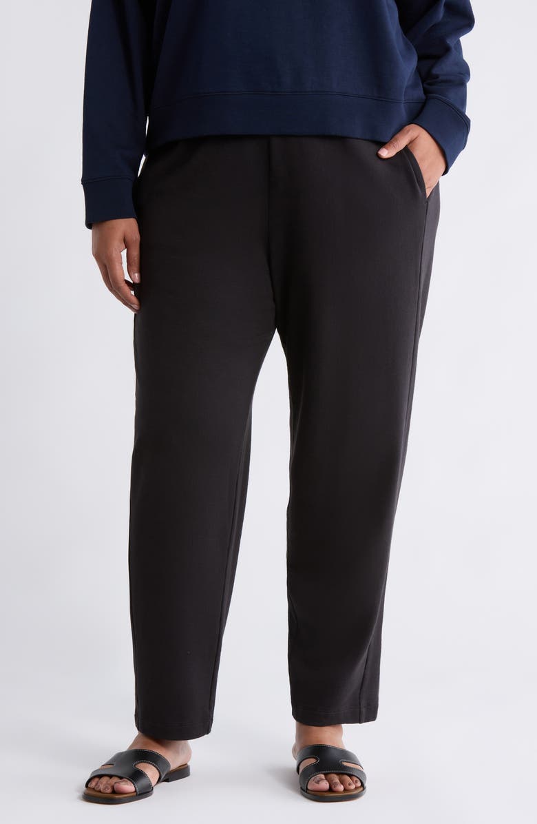 Eileen Fisher Slouch Ankle Pants, Main, color, Washed Black