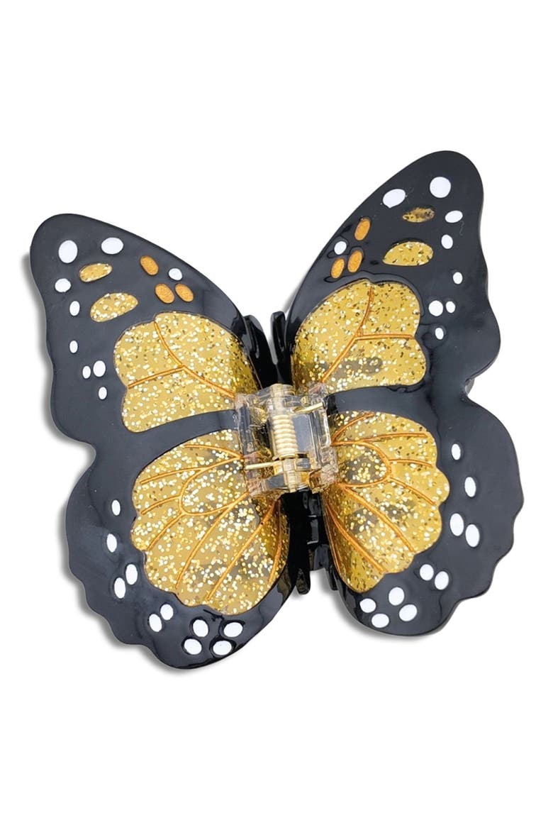 Monarch Hair Claw Clip, Main, color, GOLD