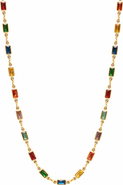 Nialaya Rectangle Tennis Necklace