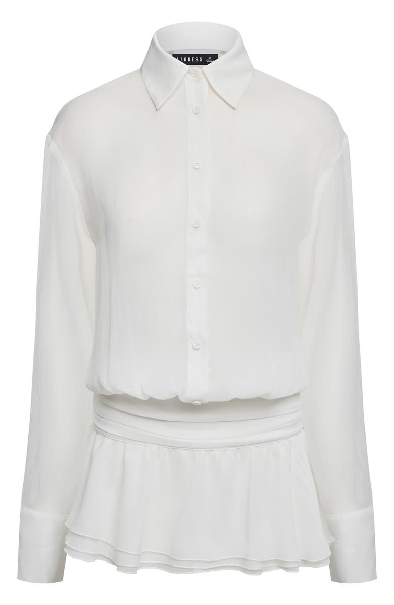 LIONESS Girls, Girls, Girls Long Sleeve Minidress, Alternate, color, Snow