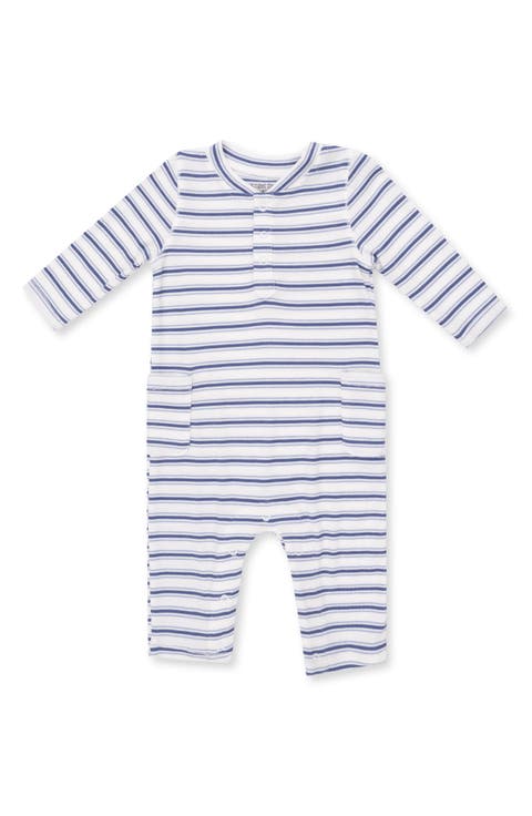 Striped Long Sleeve Romper