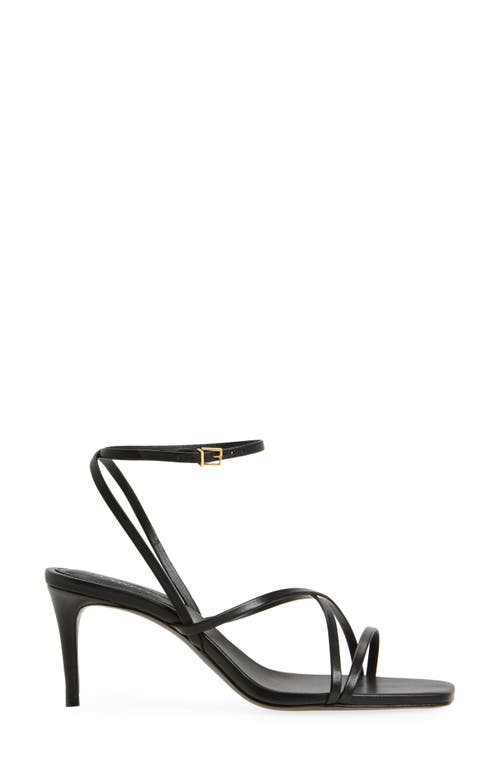 Schutz Amelia Square Leather Sandal In Black