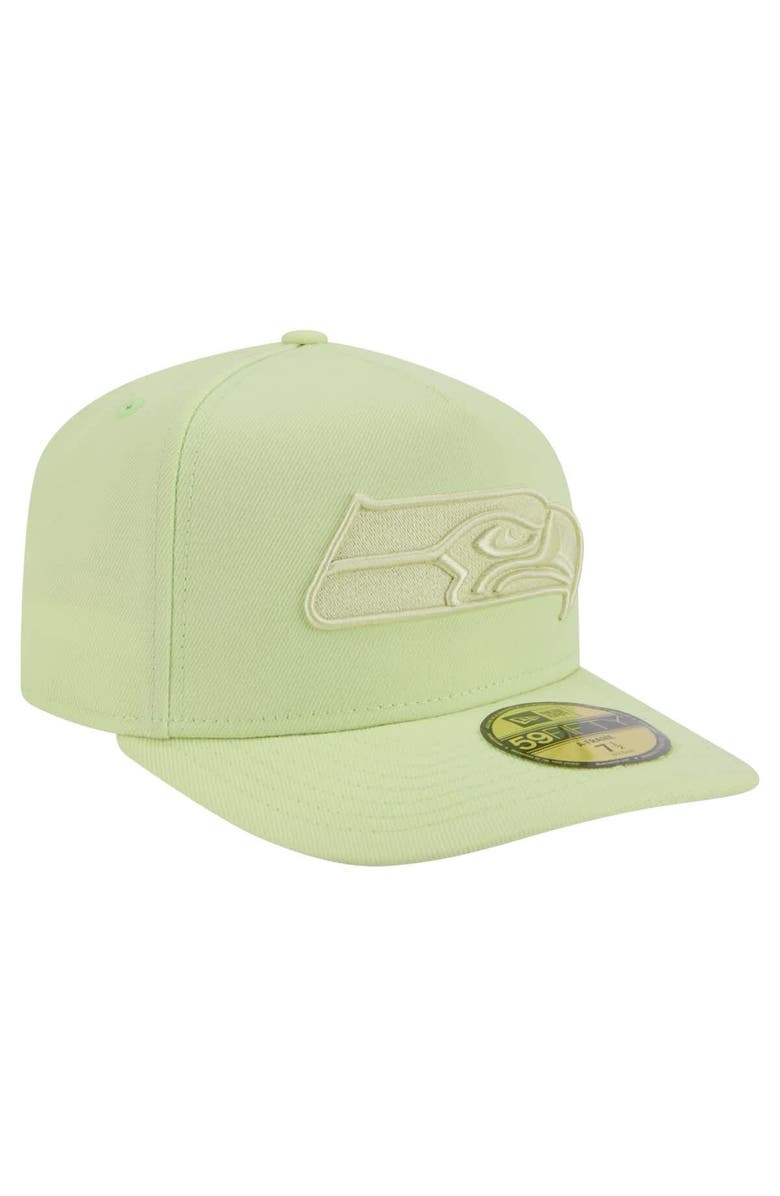 New Era Men's New Era Green Seattle Seahawks Color Pack A-Frame 59FIFTY Fitted Hat, Alternate, color, Green