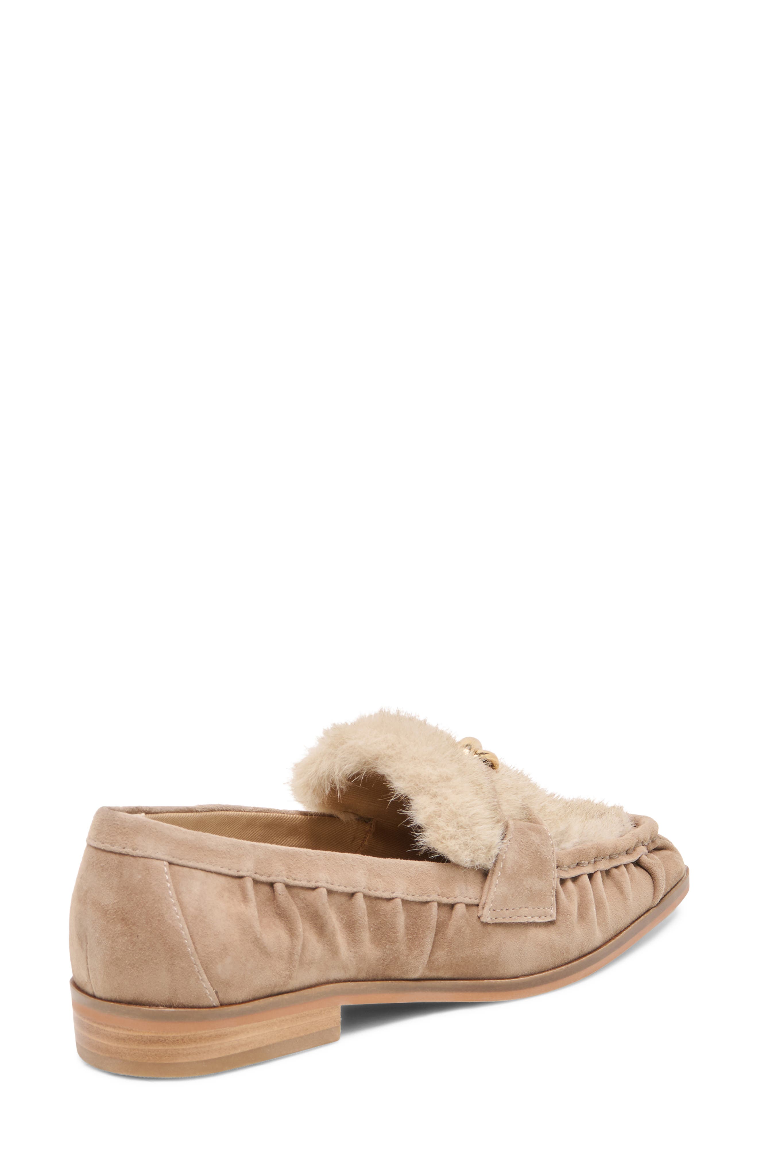 Bonie Plush Leather Loafer, Alternate, color, MUSHROOM SUEDE