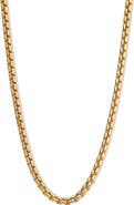 Argento Vivo Sterling Silver Men's Box Chain Necklace