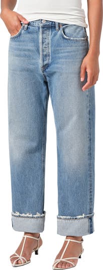 デニム・ジーパン AGOLDE SS24 \"Fran Low Slung\" jeans (A9157B-1206FORCE) AGOLDE Fran Low Hung Straight jeans | Shopbop