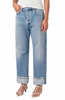 AGOLDE Fran Low Slung Loose Straight Leg Jeans