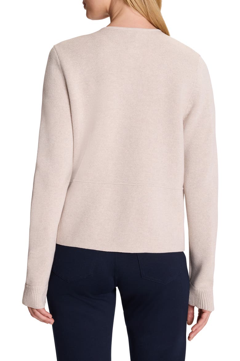 Collarless Knit Jacket, Alternate, color, SUGAR COOKIE