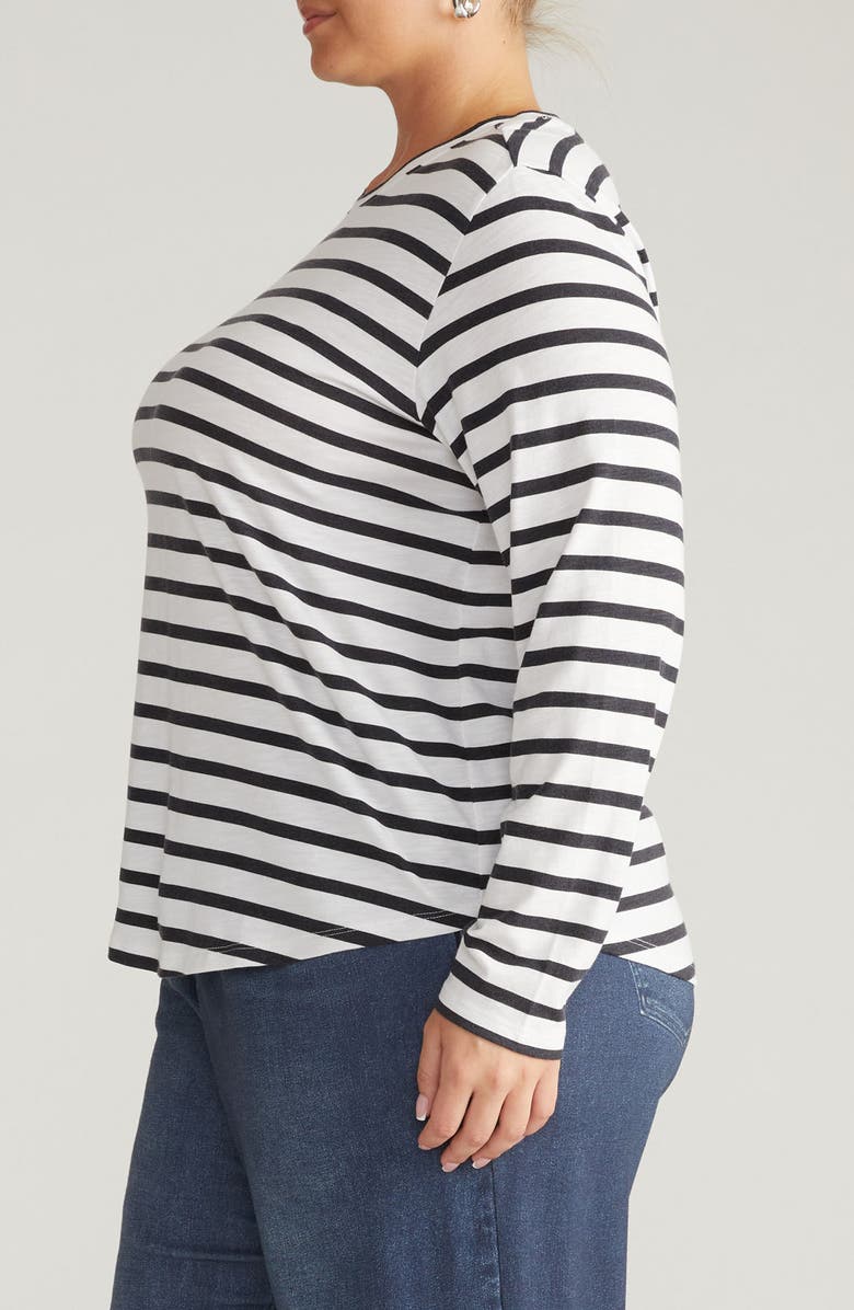 Universal Standard Light As Air Top, Alternate, color, Zen Black/ White