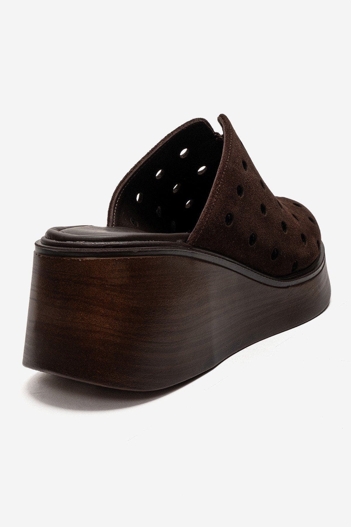 Nives Leather Wedge Sandal, Alternate, color, Brown Suede