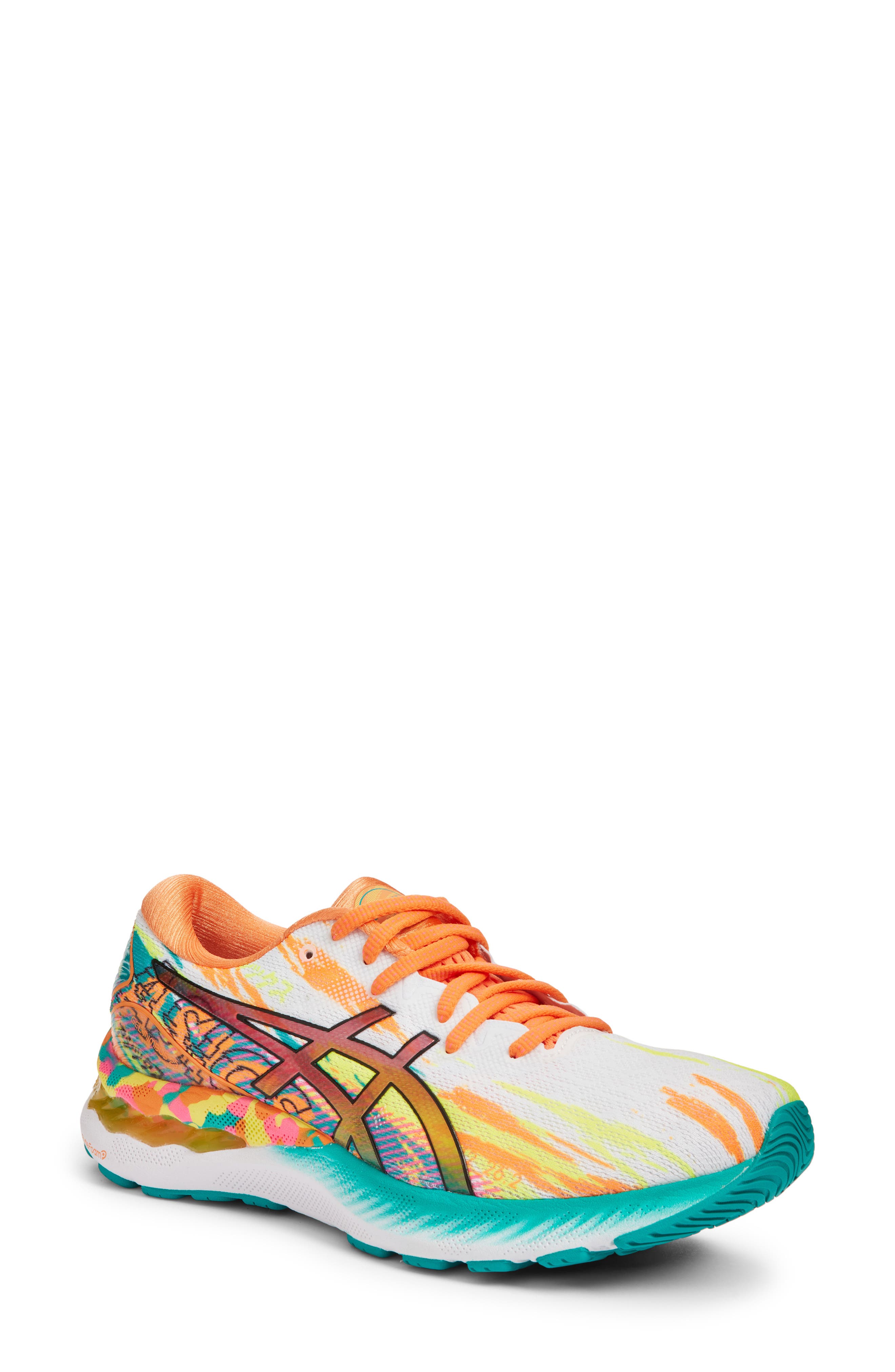 GEL-Nimbus 23 Running Shoe, Main, color, HOT PINK/ SOUR YUZU