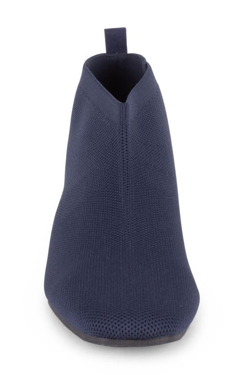 Tahari Corniche Block Heel Knit Bootie In Blue