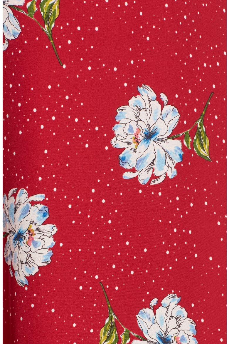 Surplice Maxi Dress, Alternate, color, RED DOTTED FLORAL