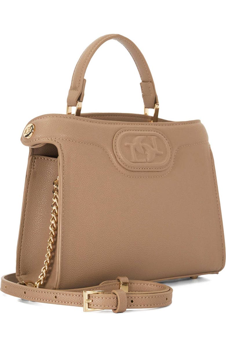 Dune London Daily Faux Leather Top Handle Bag, Alternate, color, Taupe